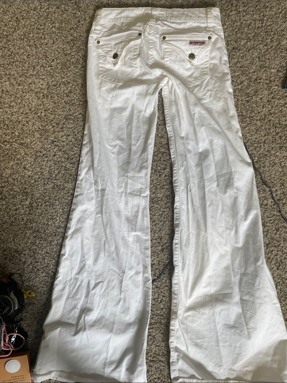 Hudson Jeans White Wide-Leg Flare Denim sz 24 - Picture 3 of 7